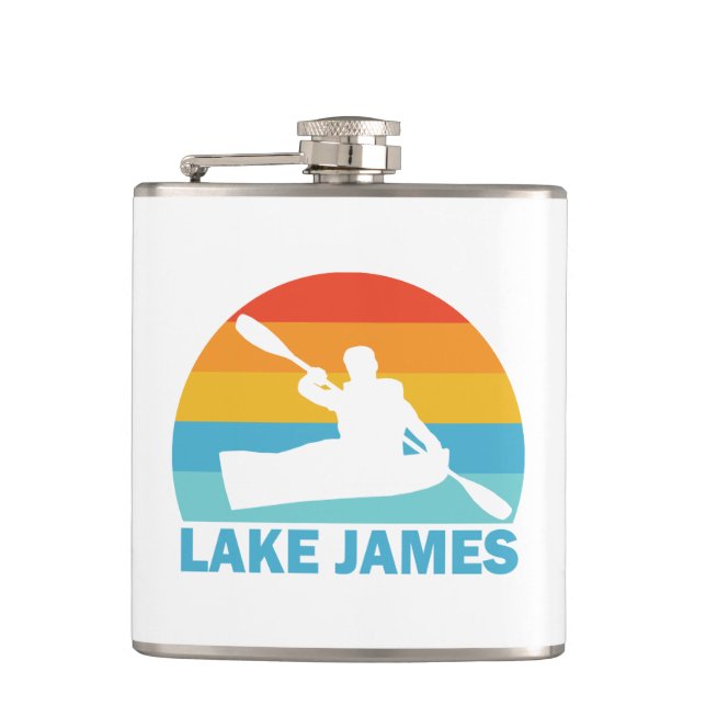 Lake James North Carolina Kayak Flask (Front)