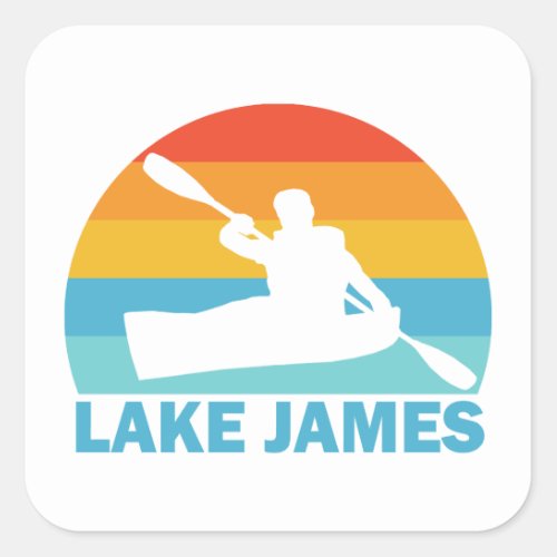 Lake James North Carolina Kayak Square Sticker