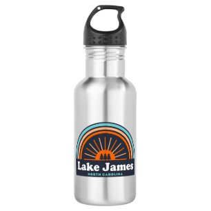 Lake James North Carolina Rainbow Stainless Steel Water Bottle