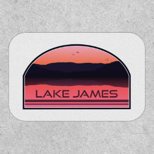 Lake James North Carolina Red Sunrise Patch