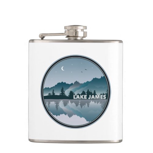 Lake James North Carolina Reflection Flask