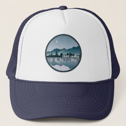 Lake James North Carolina Reflection Trucker Hat