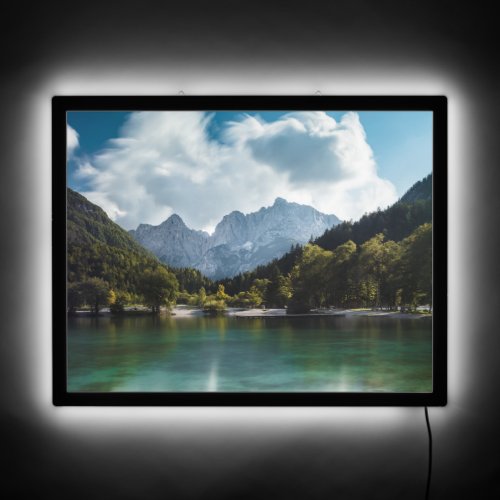 Lake Jasna in Kranjska Gora Slovenia LED Sign