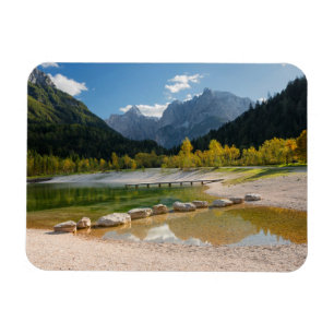 Lake Jasna in the Slovenian Alps in fall Magnet