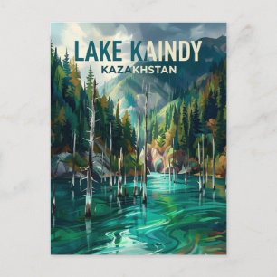 Lake Kaindy Kazakhstan Postcard