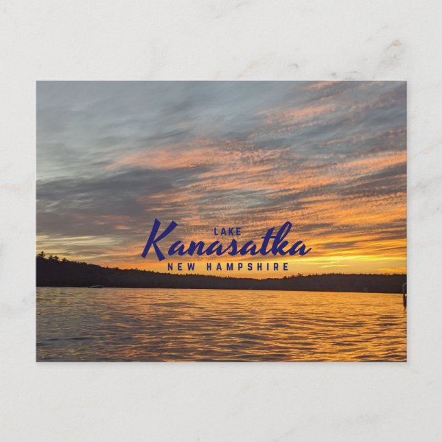 Lake Kanasatka Sunset Postcard (Front)