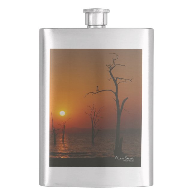 Lake Kariba Hip Flask (Front)