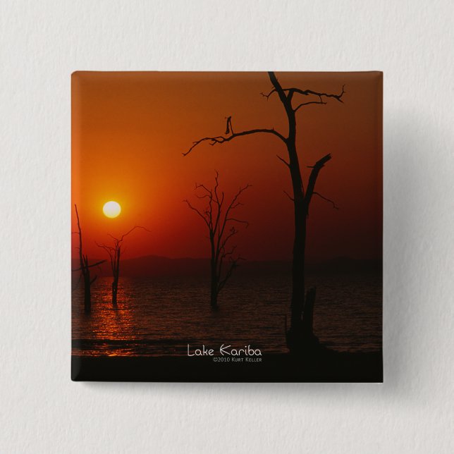 Lake Kariba Sunset Button (Front)
