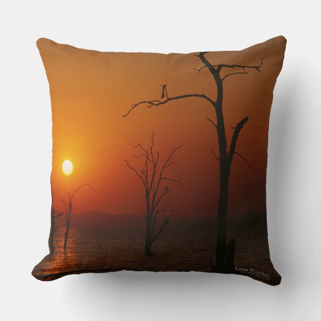 Lake Kariba Throw Pillow (Front)