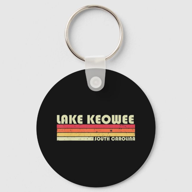 LAKE KEOWEE SOUTH CAROLINA Fishing Camping Keychain (Front)