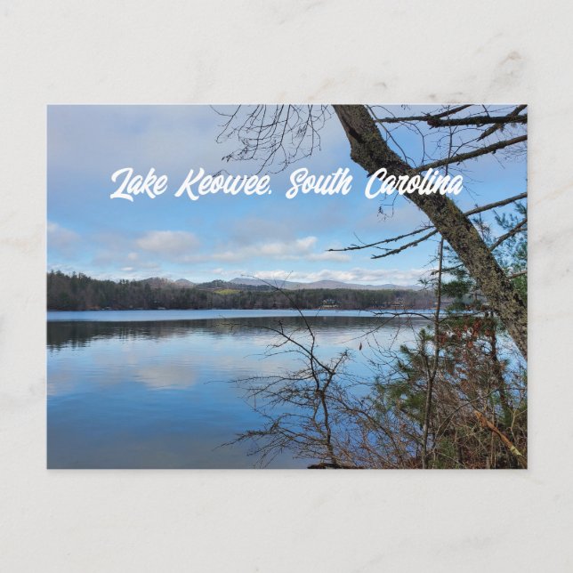 Lake Keowee South Carolina Mountain Reflection Postcard (Front)