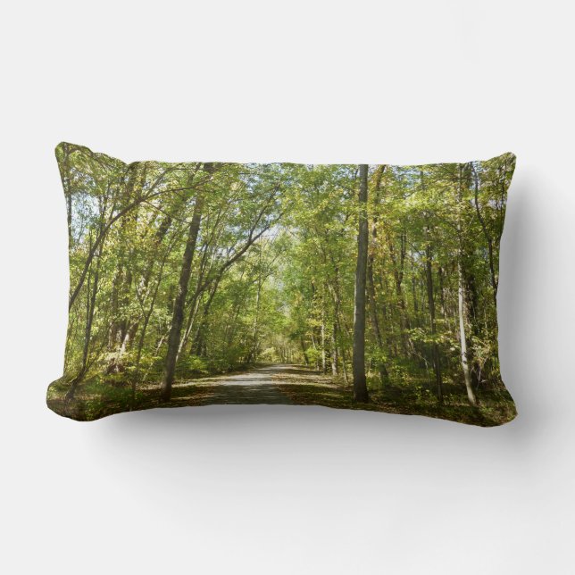 Lake Kittamaquandi Trail in Columbia Maryland Lumbar Pillow (Front)