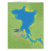 Lake Krušćica Croatia map (Front)