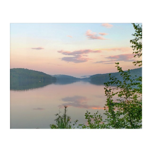 Lake Lac-Phillippe at sun set, Quebec, Canada  Acrylic Print (Front)