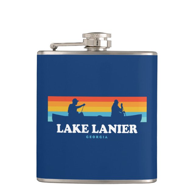 Lake Lanier Georgia Canoe Flask (Front)