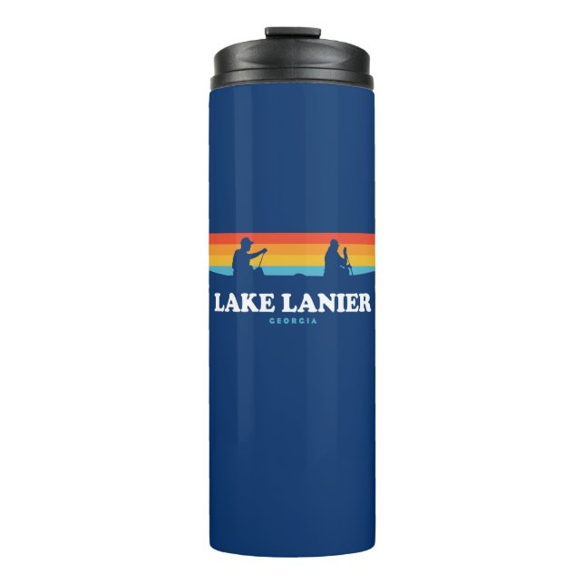 Lake Lanier Georgia Canoe Thermal Tumbler (Front)
