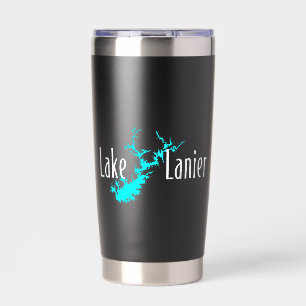 Lake Lanier Georgia Lake Map Boating and Fishing Insulated Tumbler
