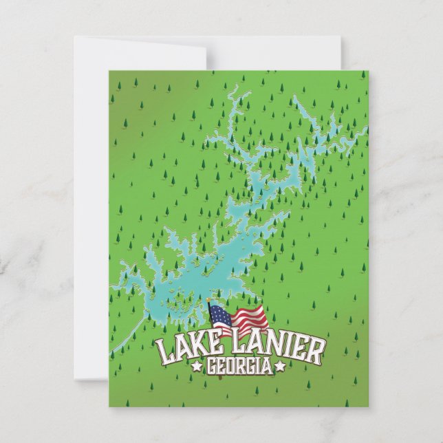 Lake Lanier Georgia Map (Front)