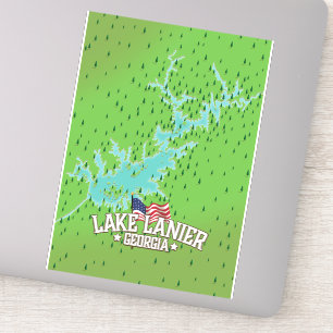 Lake Lanier Georgia Map Sticker