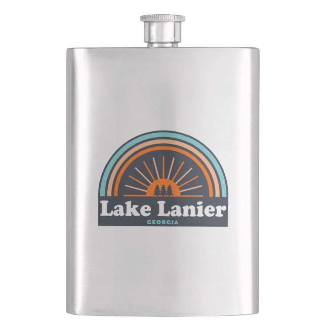 Lake Lanier Georgia Rainbow Flask (Front)