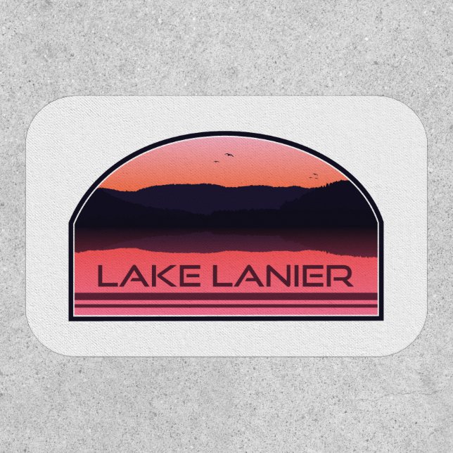 Lake Lanier Georgia Red Sunrise Patch (Front)