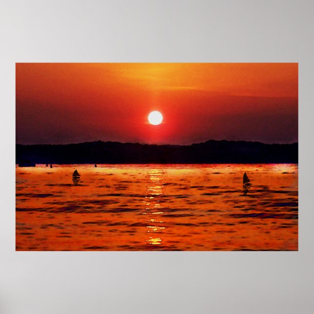 Lake Lanier Sunset Poster (Front)