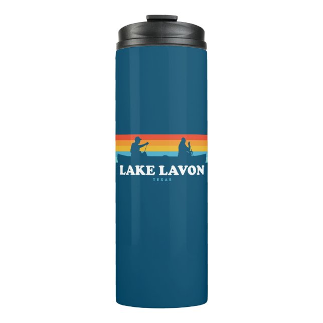 Lake Lavon Texas Canoe Thermal Tumbler (Front)