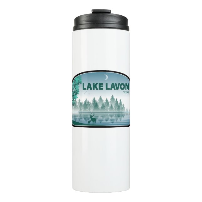 Lake Lavon Texas Deer Thermal Tumbler (Front)