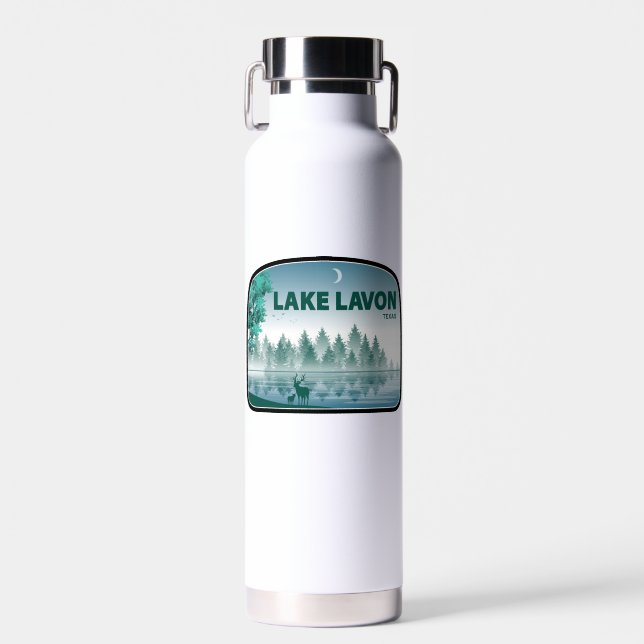Lake Lavon Texas Deer Water Bottle (Front)