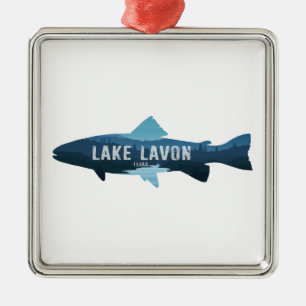 Lake Lavon Texas Fish Metal Ornament