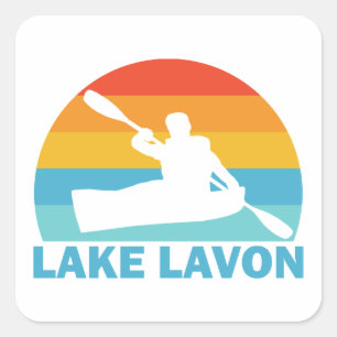 Lake Lavon Texas Kayak Square Sticker