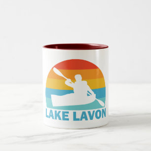 Lake Lavon Texas Kayak Two-Tone Coffee Mug