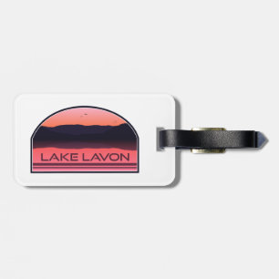 Lake Lavon Texas Red Sunrise Luggage Tag