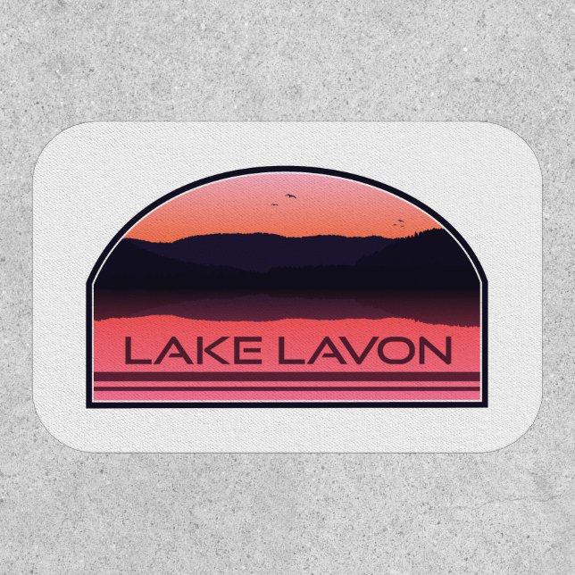 Lake Lavon Texas Red Sunrise Patch (Front)