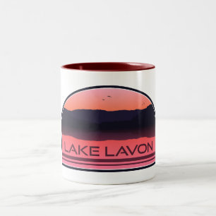 Lake Lavon Texas Red Sunrise Two-Tone Coffee Mug