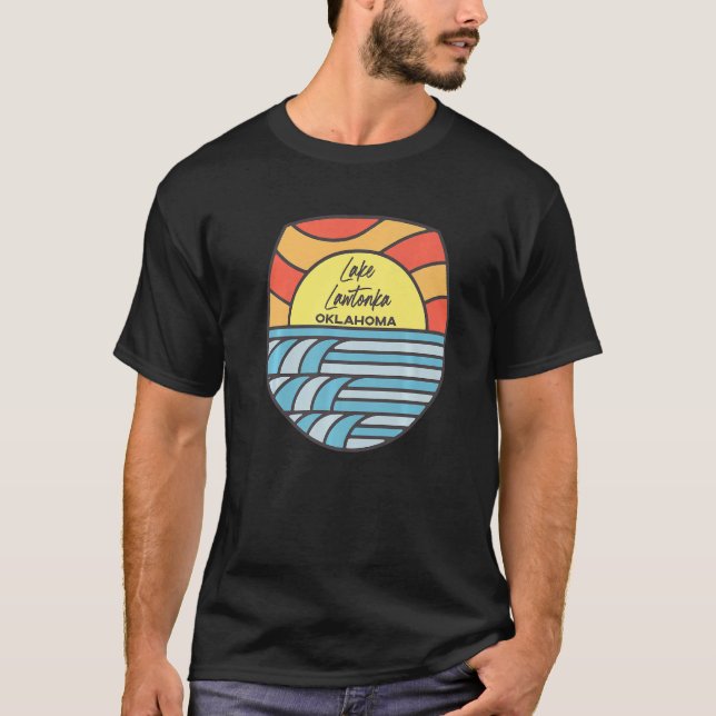 Lake Lawtonka Oklahoma Ok Sunset Vacation Souvenir T-Shirt (Front)