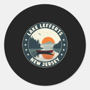 Lake Lefferts New Jersey Sunset T Shirt Classic Round Sticker