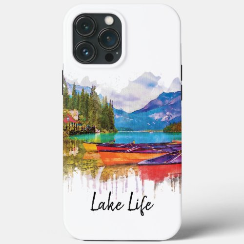 Lake Life canoes iPhone 13 Pro Max Case