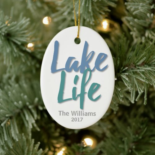 Lake Life Ceramic Ornament
