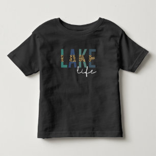 Lake Life Cheetah Print Typography Toddler T-shirt