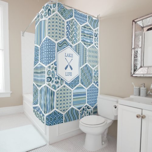 Lake Life Collage Shower Curtain