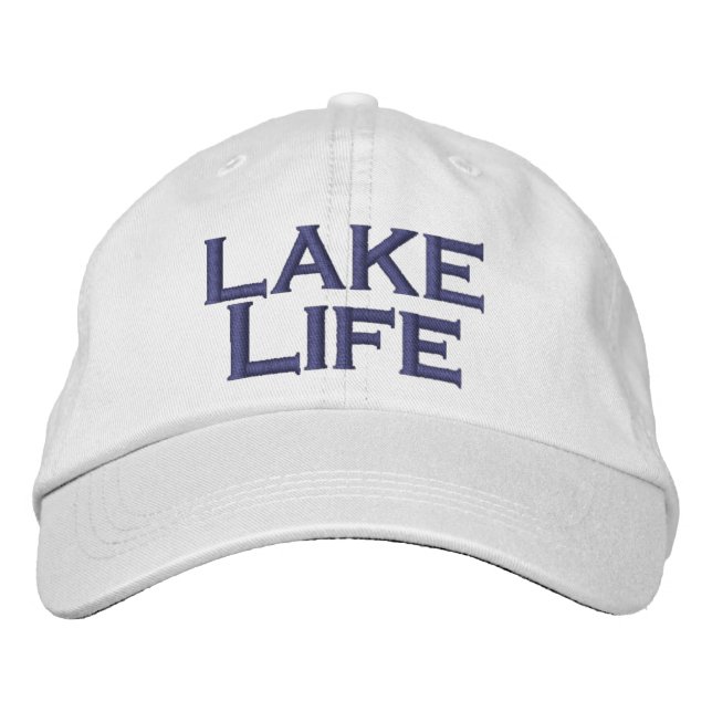 Lake Life Embroidered Baseball Cap (Front)