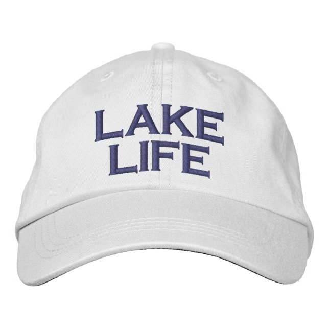 Lake Life Embroidered Baseball Cap (Front)