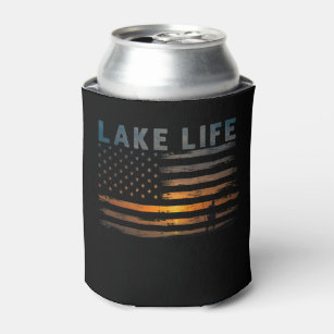 Cool Rugged American Flag Redfish Fishing Can Cooler, Zazzle