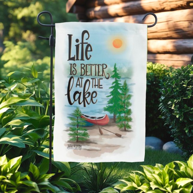 Lake Life Inspirivity Outdoorsman  Garden Flag (Creator Uploaded)