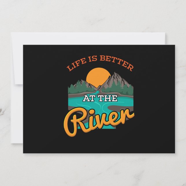 Lake - Life Is Better On The River Invitation (Front)