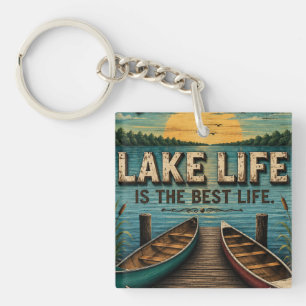 Lake Life Is the Best Life Lake House Keychain