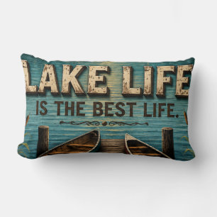 Lake Life Is the Best Life Lake House Lumbar Pillow