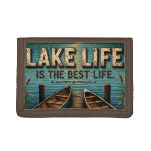 Lake Life Is the Best Life Lake House Tri-fold Wallet