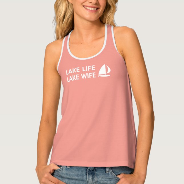 LAKE LIFE, LAKE WIFE TANK TOP (Front)